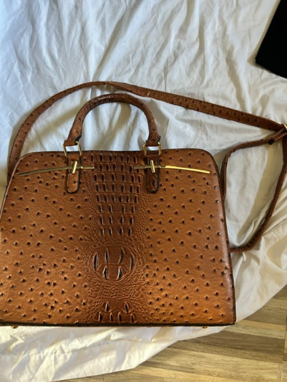 set lot BIG brown purse bag large sized ladies hand shoulder travel carry on